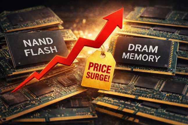 메모리, 1분기 DRAM·낸드 계약가 '두 배'까지 상승 전망 - 뉴스 썸네일 이미지