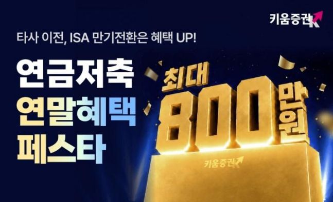 키움증권, 연말맞이 연금저축 고객에 최대 800만원 혜택 이벤트 - 뉴스 썸네일 이미지