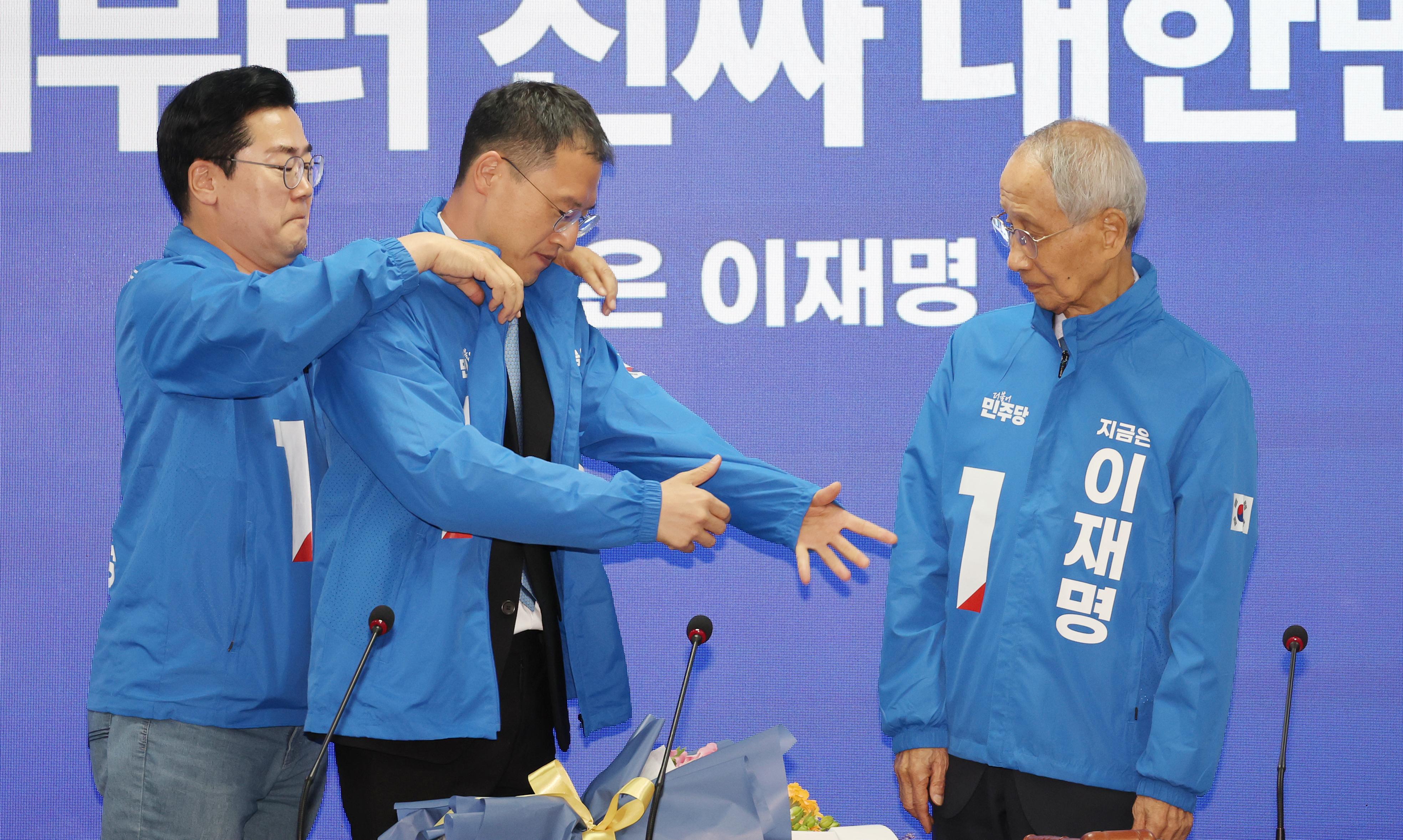 파란 민주당 옷' 입은 김상욱...개혁신당 출신 인사들도 "이재명 지지"-조세일보모바일